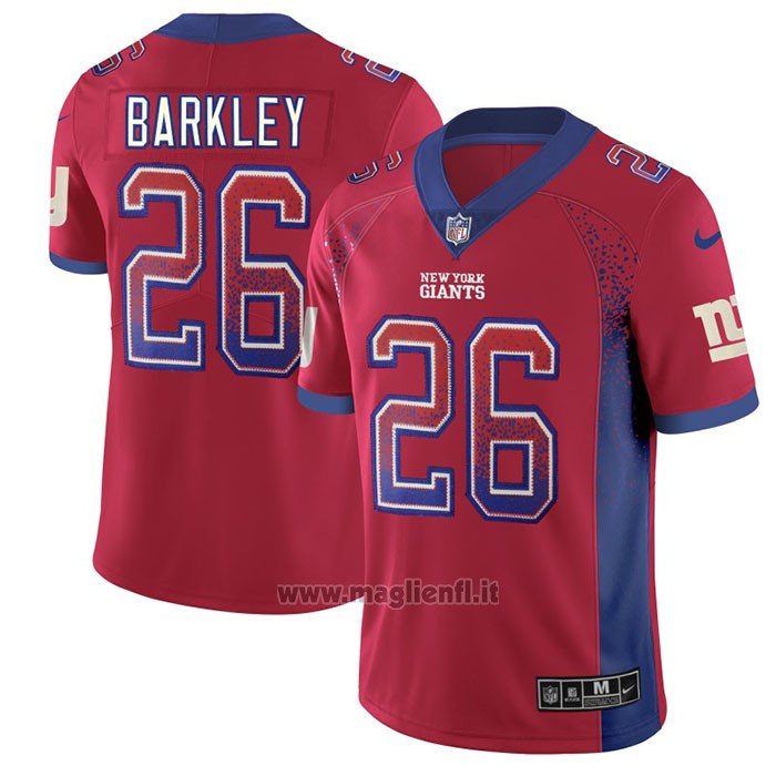 Maglia NFL Limited New York Giants Barkley Rush Drift Fashion Rosso